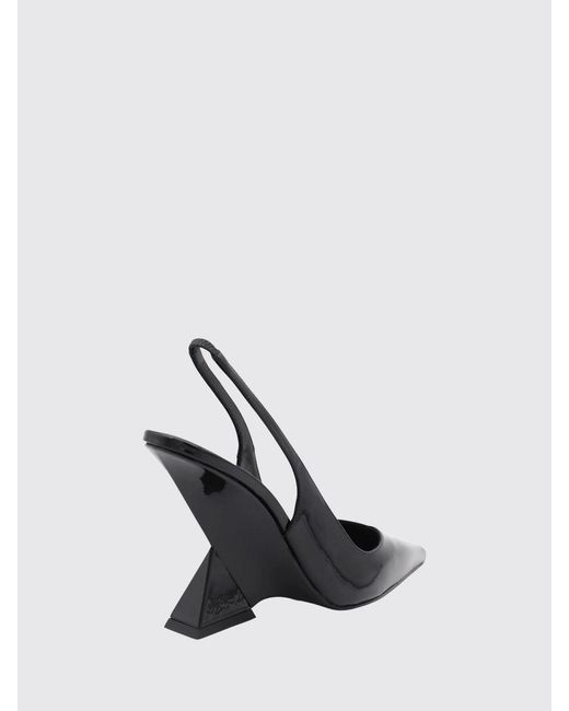 The Attico White Cheope Patent Leather Slingbacks With High Sculptural Heel