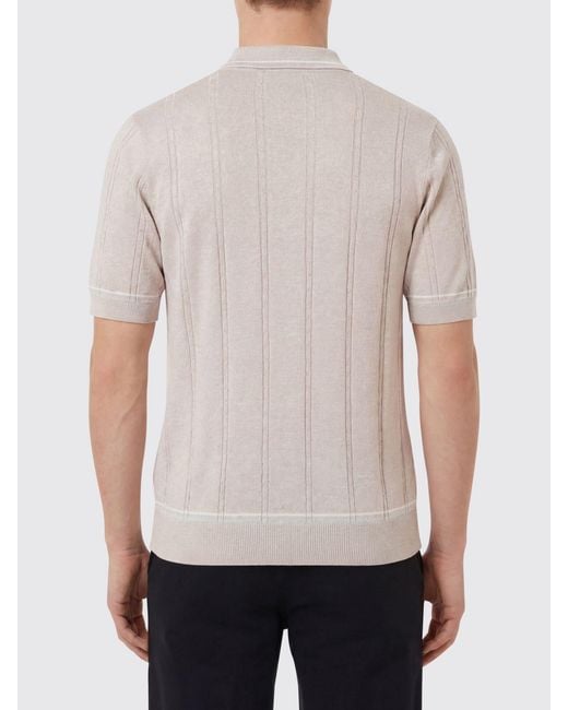 Polo De Punto De Lino Y Algodón Eleventy de hombre de color Gray