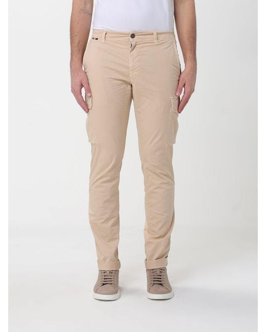 Mason's Natural Stretch Cotton Cargo Trousers for men
