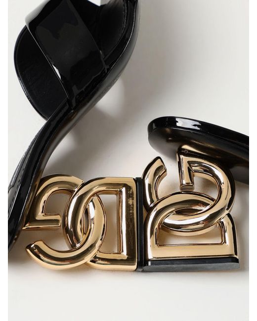 Sandalias planas Dolce & Gabbana de color Black