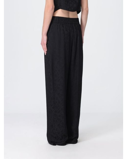 Pinko Black Bedonia Viscose Blend Palazzo Trousers