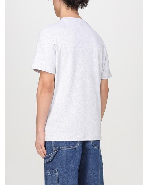 A.P.C. White Cotton T-Shirt With Logo for men