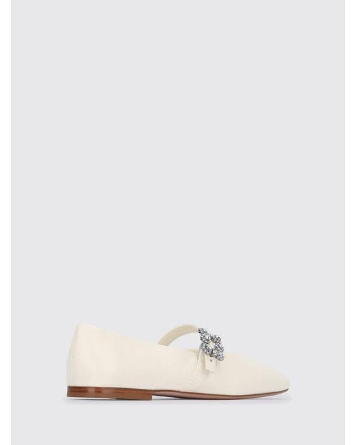 Roger Vivier White Efflorescence Nappa Ballerina