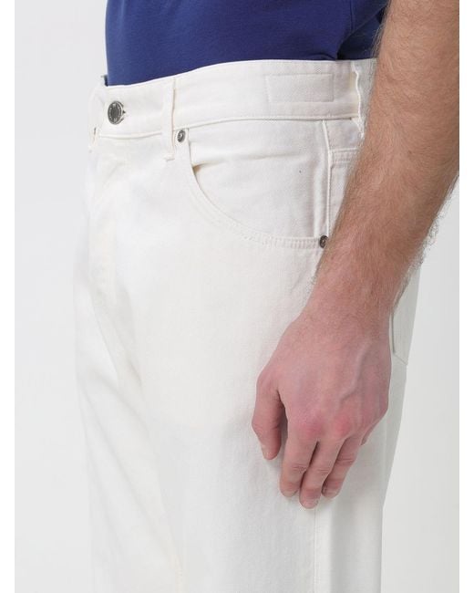 PT Torino White Denim Straight Jeans for men