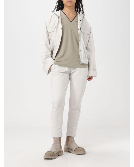 Brunello Cucinelli Jacket in White | Lyst