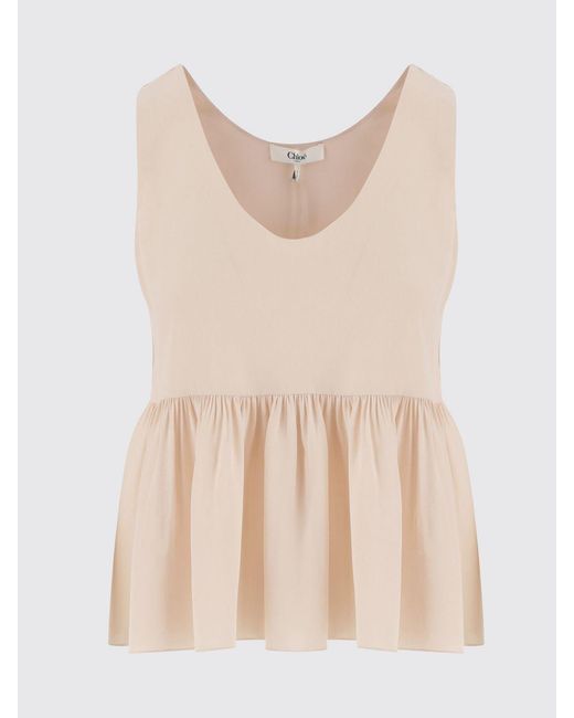 Chloé Natural Chlo&Eacute Silk Top
