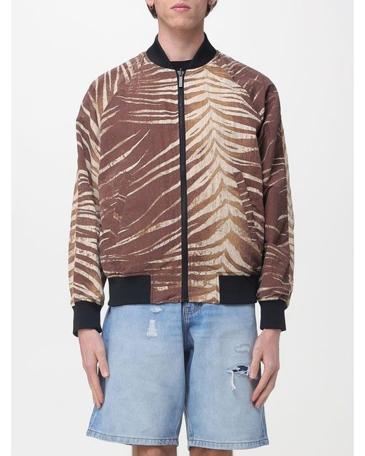 Just Cavalli Blue Reversible Nylon Bomber Jacket for men