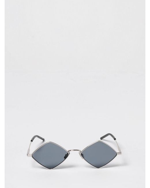 Saint Laurent White Sl302 Lisa Metal Sunglasses for men