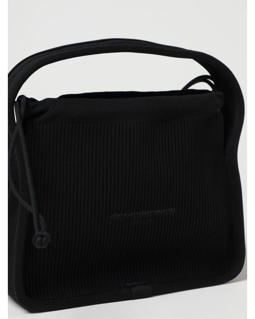 Alexander Wang Black Ryan Rib-Knit Bag