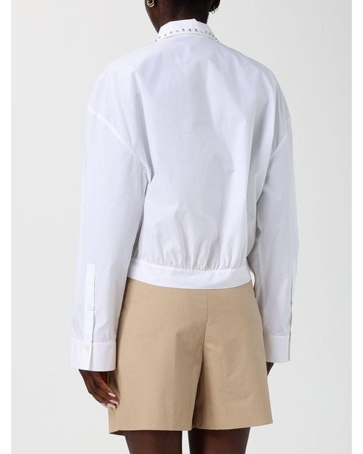 Pinko White Cotton Shirt With Studs
