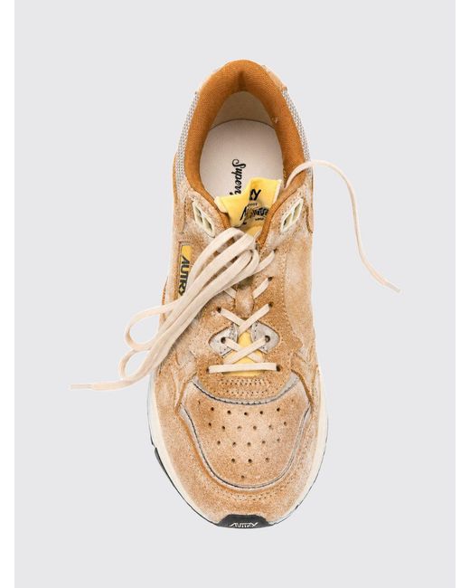 Autry Natural Hyperway Two-Tone Suede Sneakers With A Worn-Out Effect for men