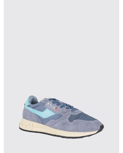 Autry Blue Reelwind Suede And Nylon Sneakers for men