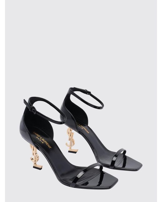 Saint Laurent White Opyum Patent Leather Sandals