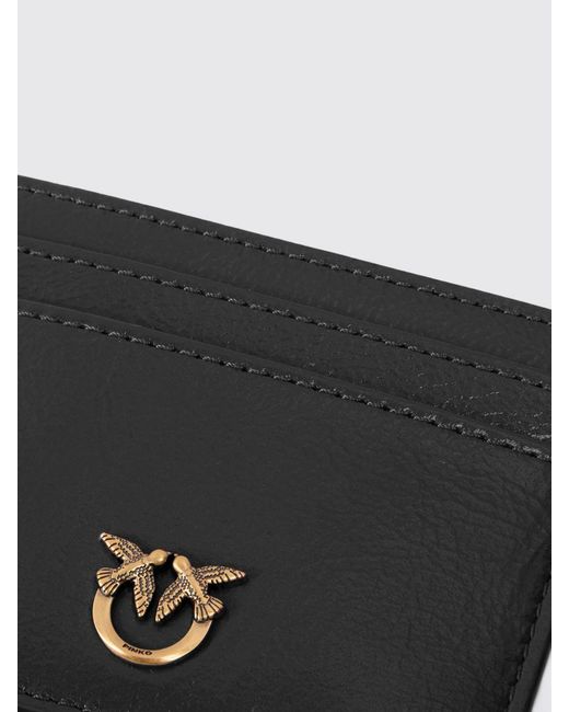 Pinko Black Leather Credit Card Holder