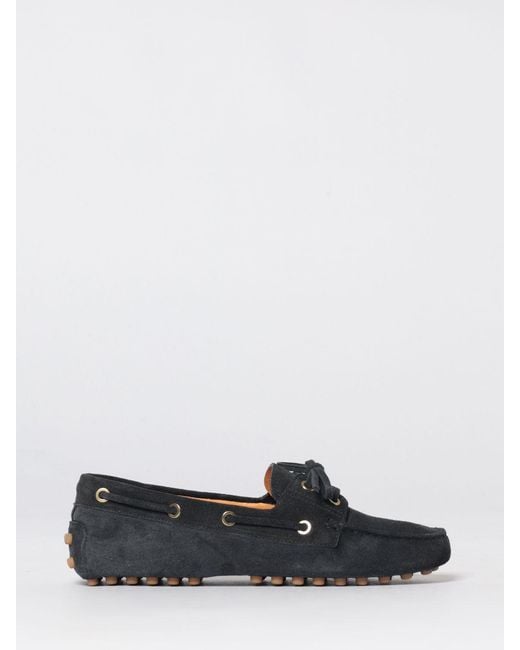 Tod's White Gommino Suede Boat Loafers