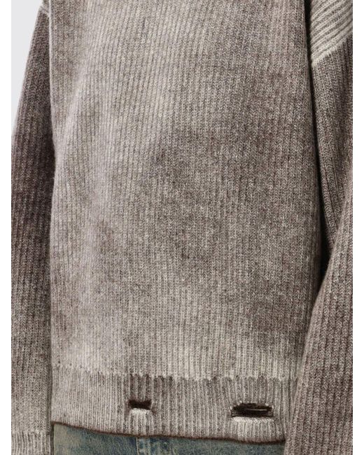 Represent Gray Wool Crew-Neck Pullover for men