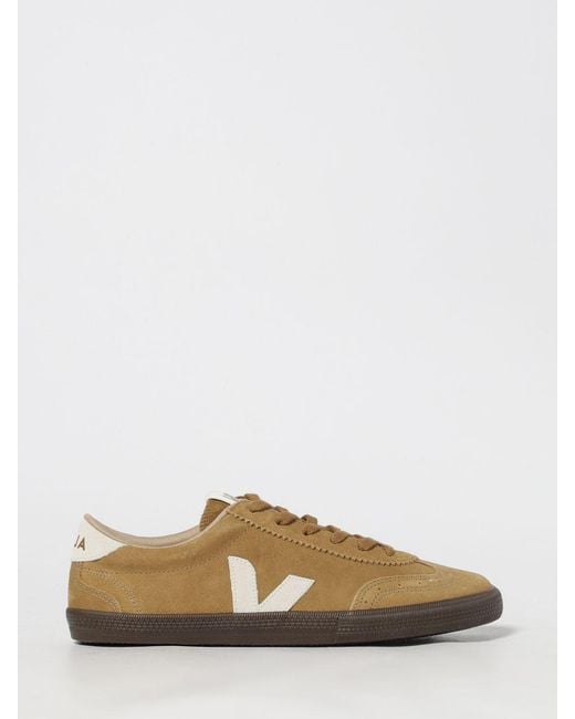 Veja Brown Volley Suede Sneakers for men
