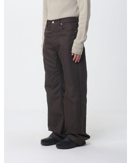 Rick Owens Gray Cotton Wide Jeans for men