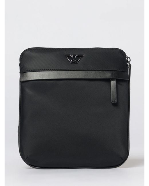Emporio Armani Black Nylon Shoulder Bag for men