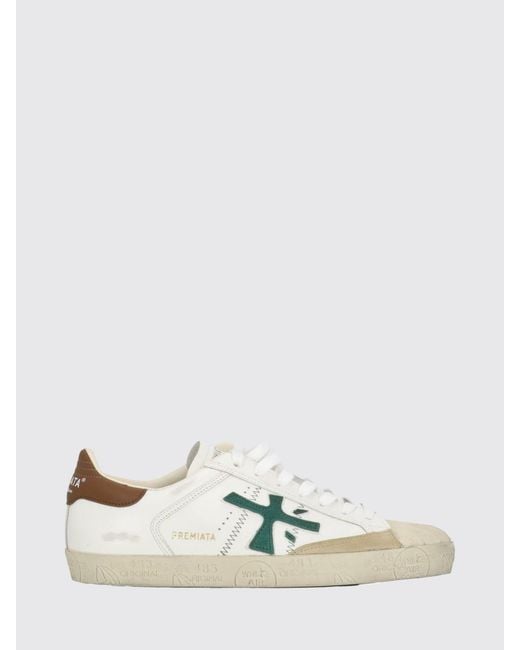 Premiata White Steven Used Leather Sneakers for men