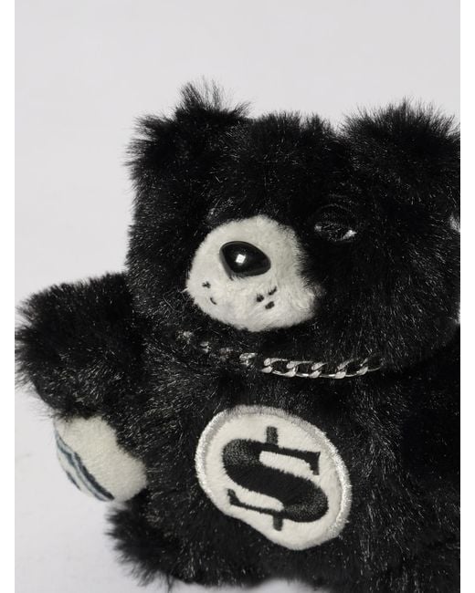 Sprayground White Faux Fur Clay Bear Keychain for men
