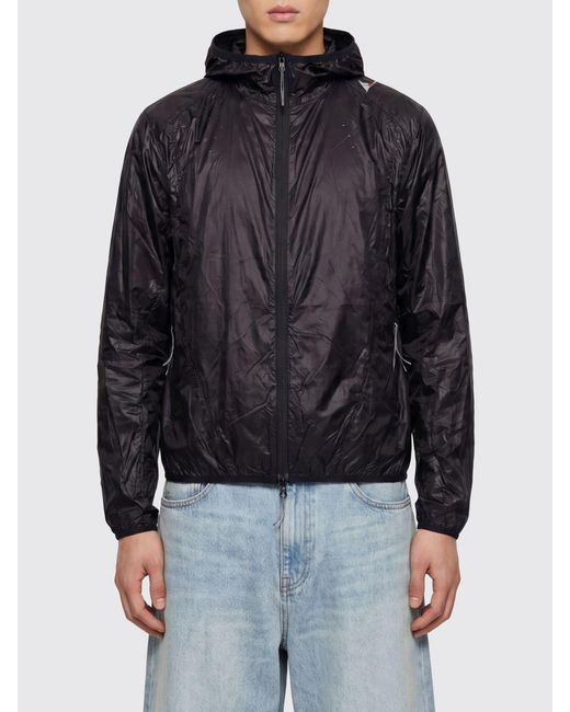 Roa Black Hue Packable Technical Fabric Windbreaker for men
