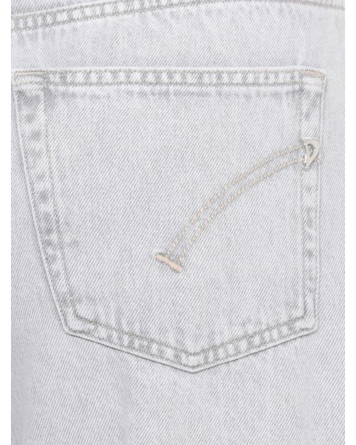 Dondup Gray Flare Cotton Denim Jeans