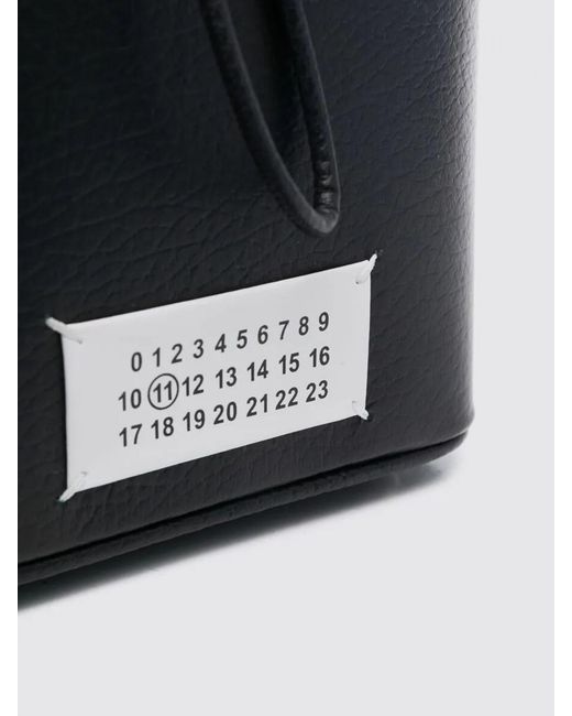 Maison Margiela Black 5Ac Mini Grained Leather Bucket Bag