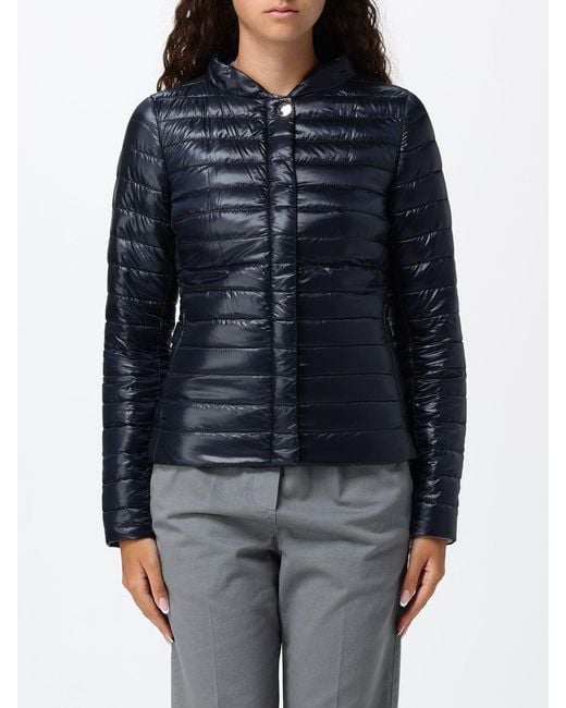 Herno Blue Elena Slim Fit Cropped Down Jacket