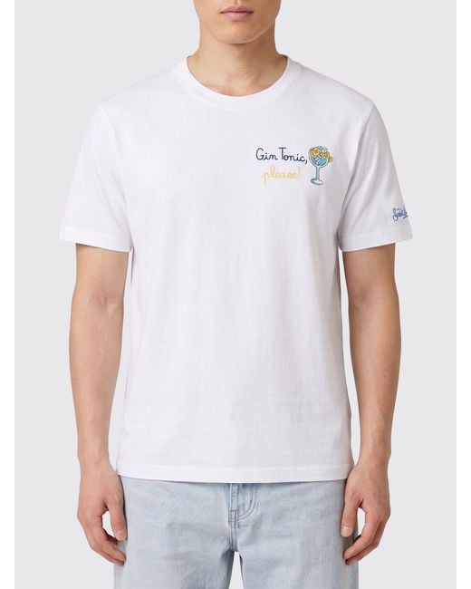 Mc2 Saint Barth White Cotton Crew Neck T-Shirt for men