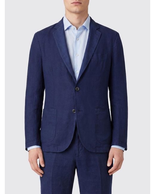 120% Lino Blue Suit for men