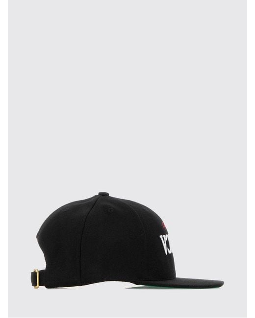 Willy Chavarria Black Twill Hat With Embroidered Slogan for men