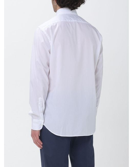 Brooksfield White Classic Cotton Poplin Shirt for men