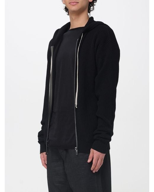 Rick Owens Blue Hooded Cardigan for men