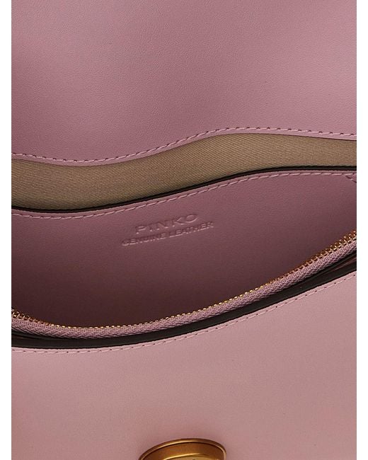 Pinko Pink Love One Mini Leather Bag