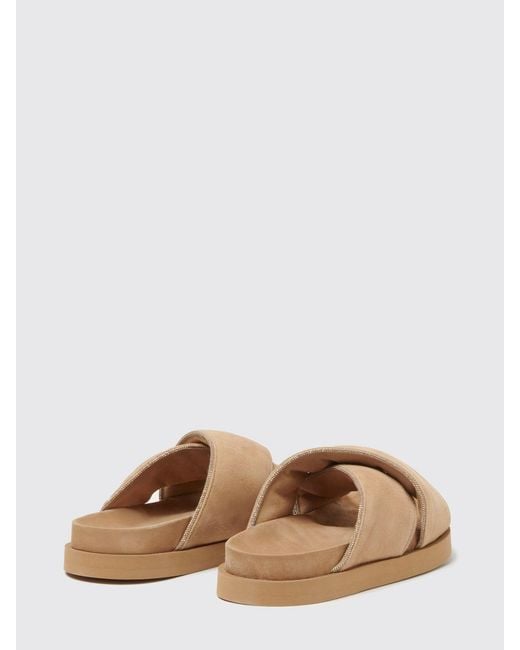 Fabiana Filippi Natural Suede Sandals