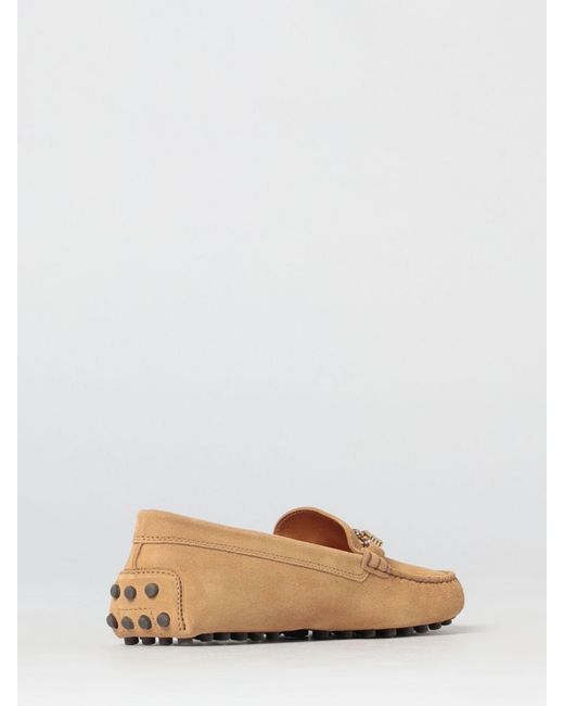 Tod's Natural Gommino Suede Loafers