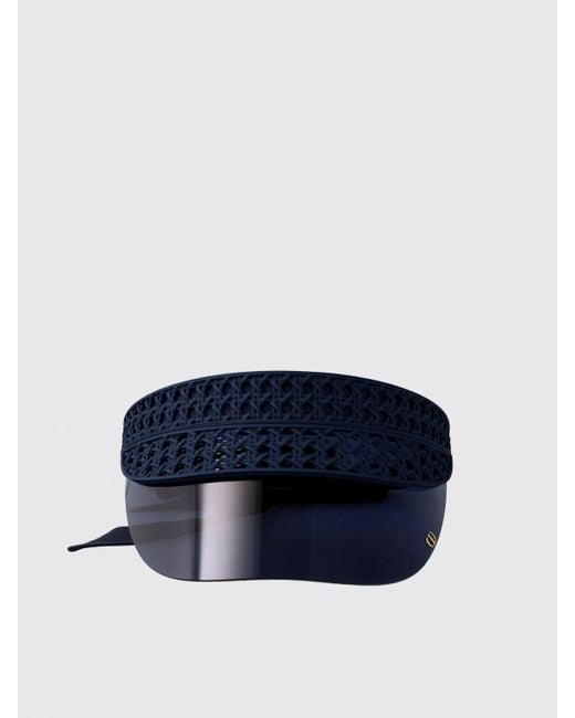 Visiera Con Dettaglio All'Uncinetto di Dior in Blue