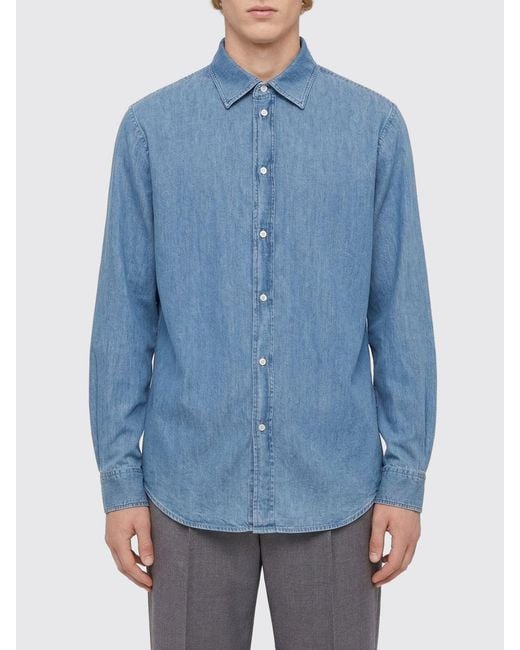 Jil Sander Blue Cotton Shirt for men