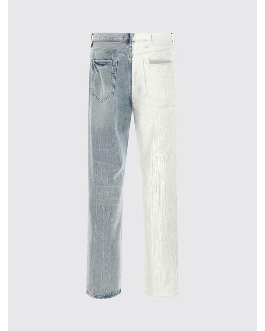 Purple White Jeans for men