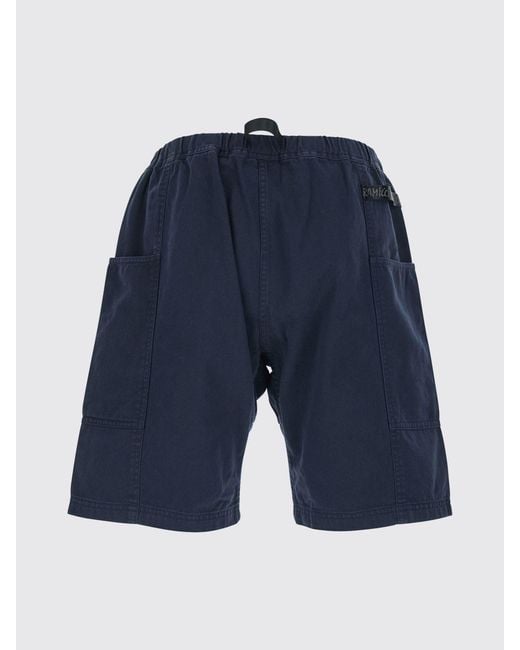 Gramicci Blue Cotton Drawstring Shorts for men