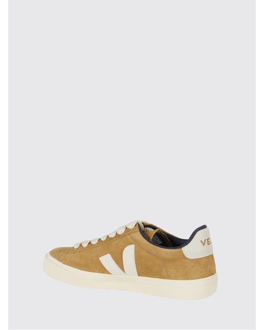 Veja White Campo Suede Trainers With Contrasting Logo for men
