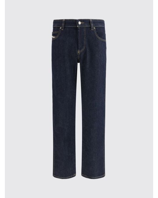 DIESEL Blue 5-Pocket Cotton Denim Jeans for men