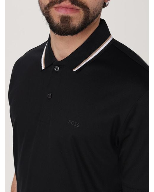 Polo Homme Boss pour homme en coloris Black