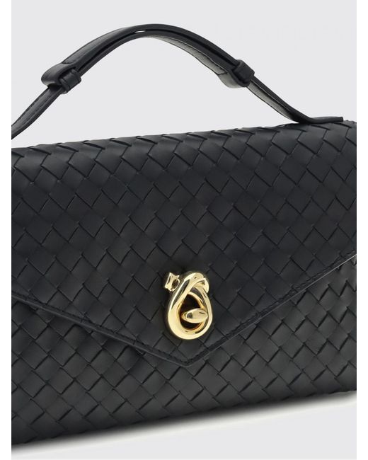 Bottega Veneta Blue Knot Lock Woven Leather Bag