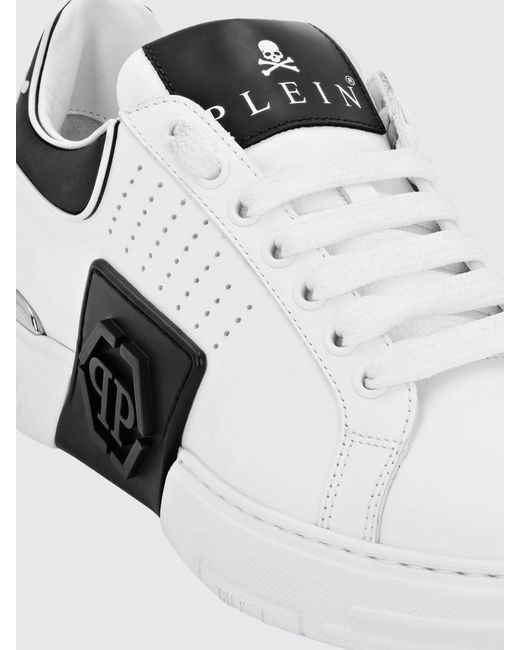 Philipp Plein White Leather Sneakers for men