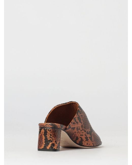 Vic Matié Brown Vic MatiÉ Python Print Leather Mules