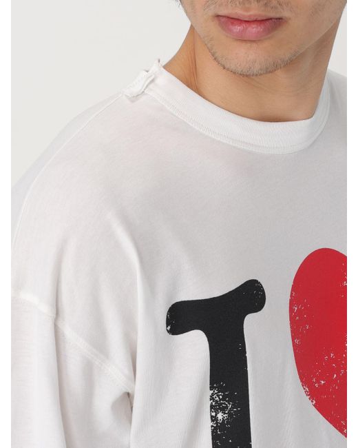 T-shirt in cotone con stampa di Magliano in White da Uomo