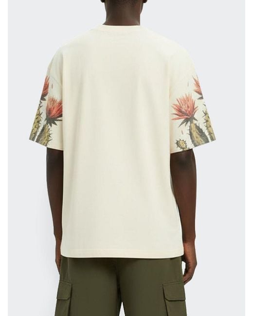 Barrow Gray Printed Cotton T-Shirt for men