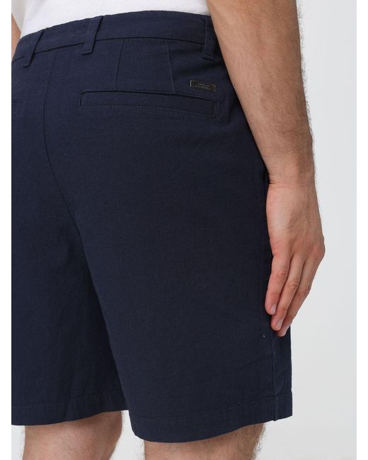 ARMANI EXCHANGE Blue Linen Blend Chino Shorts for men